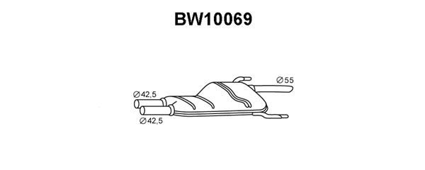 VENEPORTE Средний глушитель выхлопных газов BW10069