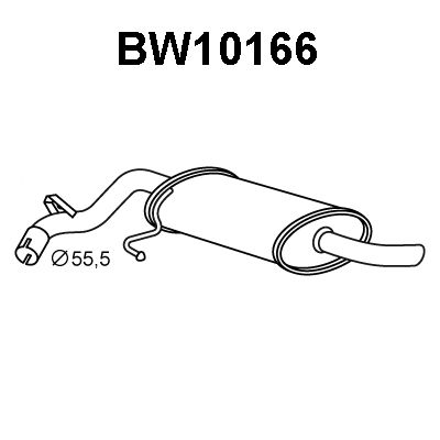 VENEPORTE Глушитель выхлопных газов конечный BW10166