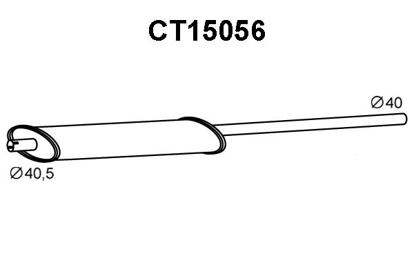 VENEPORTE Предглушитель выхлопных газов CT15056