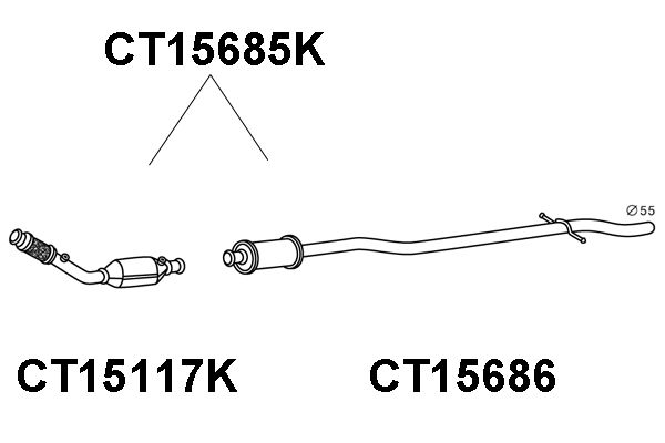 VENEPORTE katalizatoriaus keitiklis CT15685K