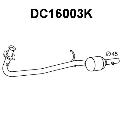 VENEPORTE katalizatoriaus keitiklis DC16003K