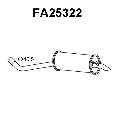 VENEPORTE Глушитель выхлопных газов конечный FA25322