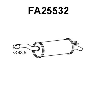 VENEPORTE Глушитель выхлопных газов конечный FA25532