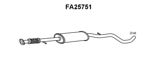 VENEPORTE Средний глушитель выхлопных газов FA25751