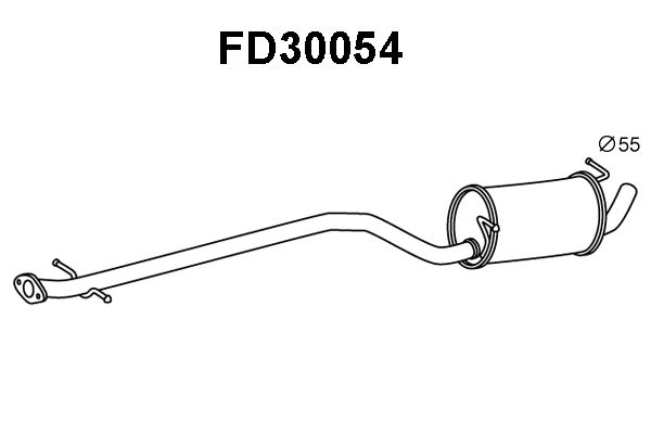 VENEPORTE Предглушитель выхлопных газов FD30054