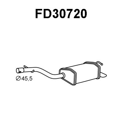 VENEPORTE Глушитель выхлопных газов конечный FD30720