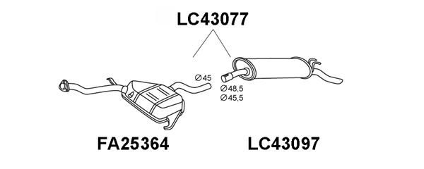 VENEPORTE Глушитель выхлопных газов конечный LC43097