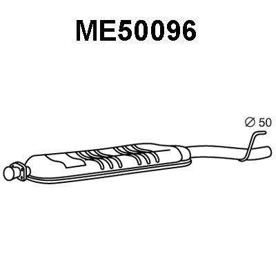 VENEPORTE Средний глушитель выхлопных газов ME50096