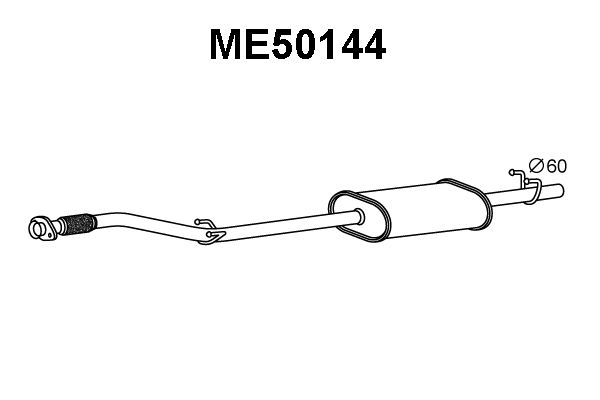 VENEPORTE Предглушитель выхлопных газов ME50144