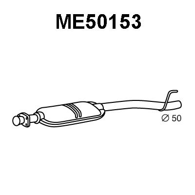 VENEPORTE Средний глушитель выхлопных газов ME50153