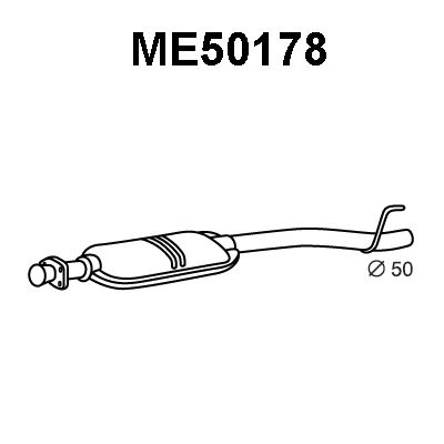 VENEPORTE Предглушитель выхлопных газов ME50178