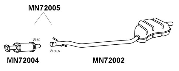 VENEPORTE Глушитель выхлопных газов конечный MN72005