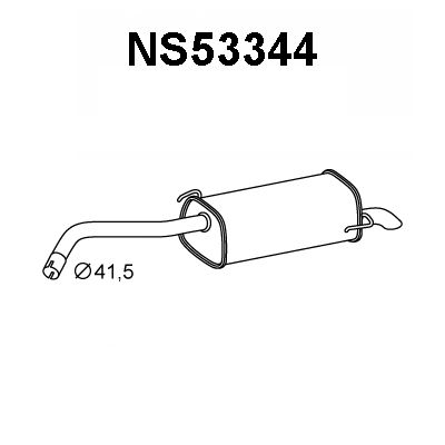 VENEPORTE Глушитель выхлопных газов конечный NS53344