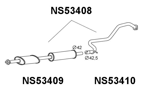 VENEPORTE priekinis duslintuvas NS53408