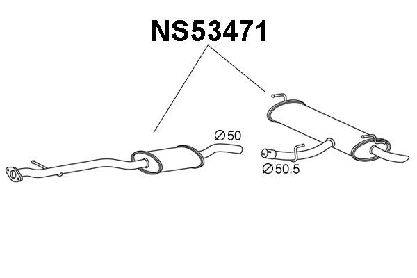 VENEPORTE Глушитель выхлопных газов конечный NS53471