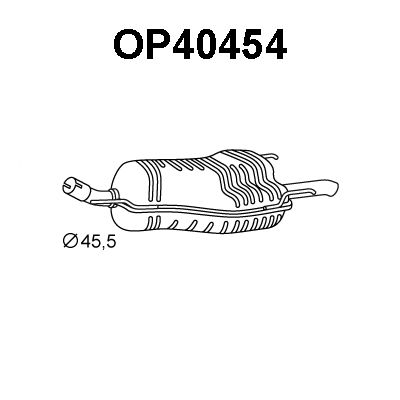 VENEPORTE Глушитель выхлопных газов конечный OP40454