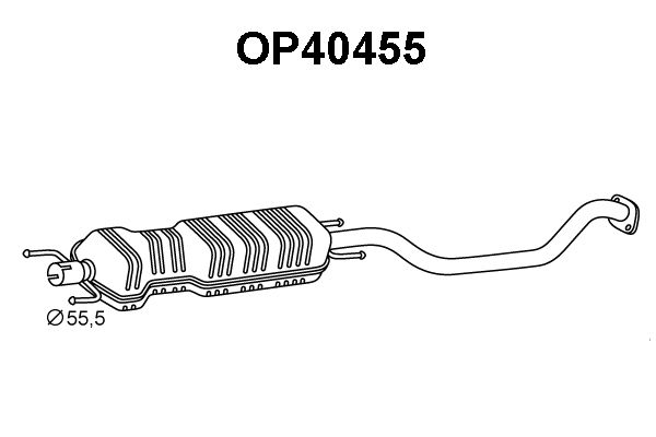 VENEPORTE Средний глушитель выхлопных газов OP40455