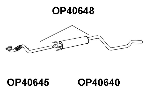 VENEPORTE Средний глушитель выхлопных газов OP40648