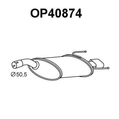 VENEPORTE Глушитель выхлопных газов конечный OP40874