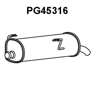 VENEPORTE Глушитель выхлопных газов конечный PG45316