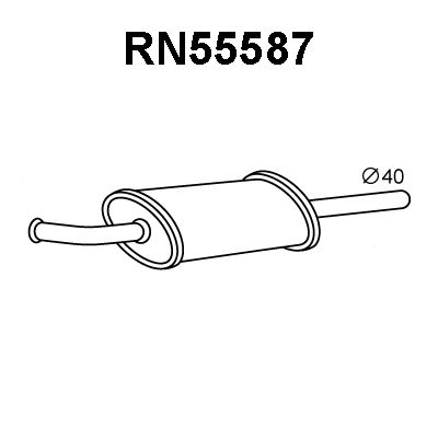 VENEPORTE Средний глушитель выхлопных газов RN55587