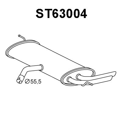 VENEPORTE Глушитель выхлопных газов конечный ST63004