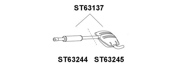 VENEPORTE Предглушитель выхлопных газов ST63244