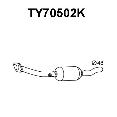 VENEPORTE katalizatoriaus keitiklis TY70502K