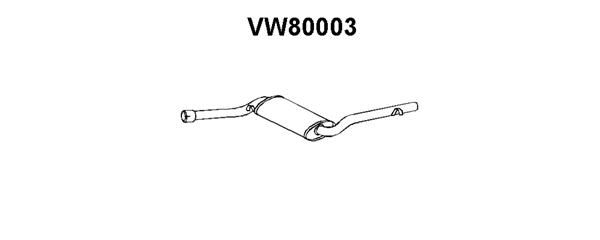 VENEPORTE Средний глушитель выхлопных газов VW80003