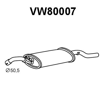 VENEPORTE Глушитель выхлопных газов конечный VW80007