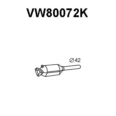 VENEPORTE katalizatoriaus keitiklis VW80072K