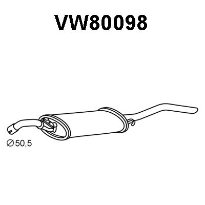 VENEPORTE Глушитель выхлопных газов конечный VW80098