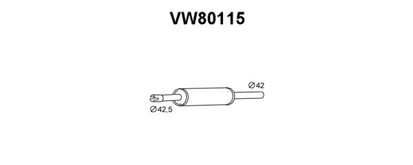 VENEPORTE vidurinis duslintuvas VW80115