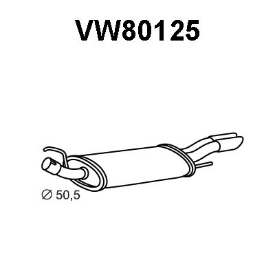 VENEPORTE Глушитель выхлопных газов конечный VW80125