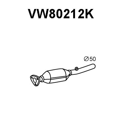VENEPORTE katalizatoriaus keitiklis VW80212K