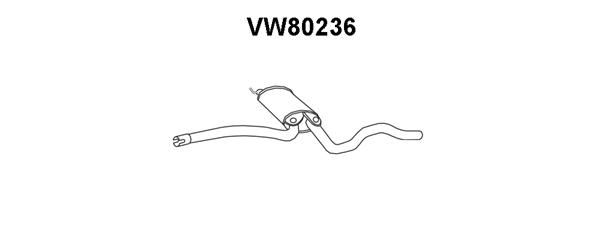 VENEPORTE Средний глушитель выхлопных газов VW80236