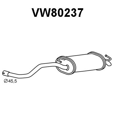 VENEPORTE Глушитель выхлопных газов конечный VW80237