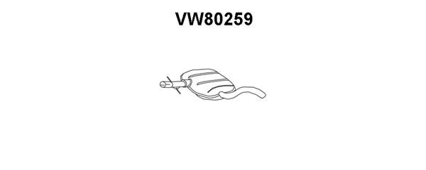 VENEPORTE Средний глушитель выхлопных газов VW80259