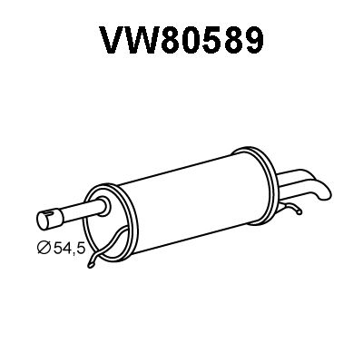 VENEPORTE Глушитель выхлопных газов конечный VW80589