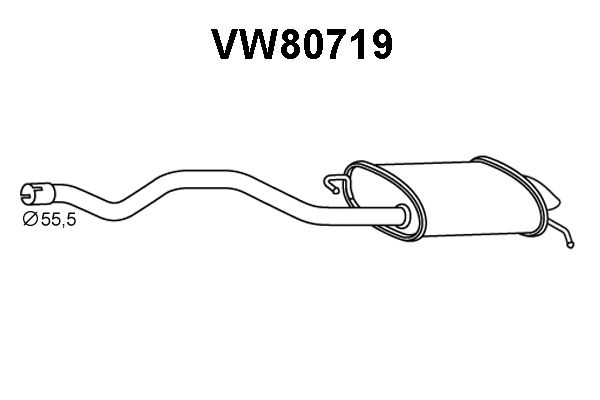 VENEPORTE Глушитель выхлопных газов конечный VW80719