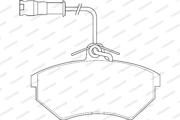WAGNER Комплект тормозных колодок, дисковый тормоз WBP20669A