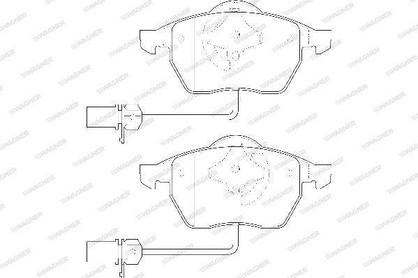 WAGNER Комплект тормозных колодок, дисковый тормоз WBP20676B