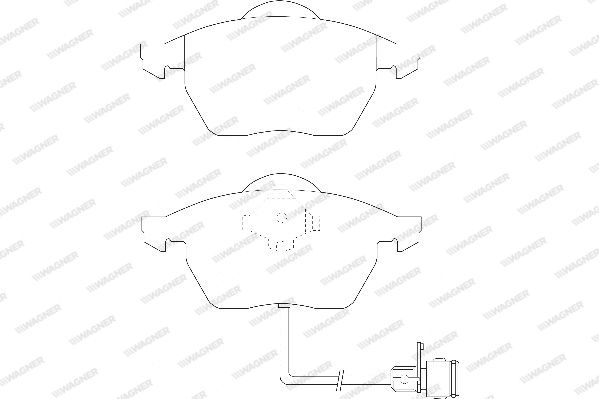 WAGNER Комплект тормозных колодок, дисковый тормоз WBP20676D