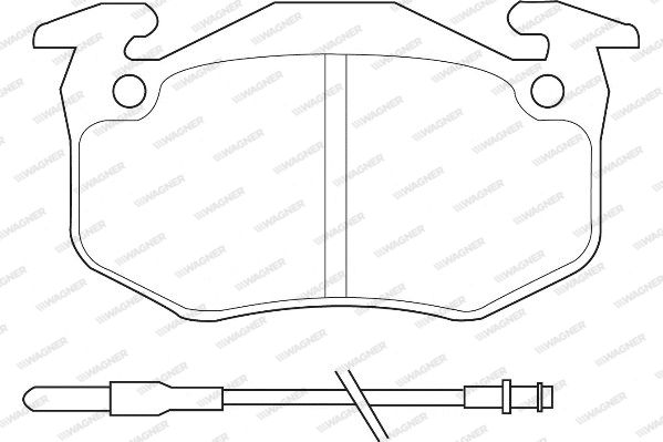 WAGNER Комплект тормозных колодок, дисковый тормоз WBP21096A