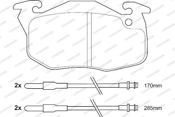 WAGNER Комплект тормозных колодок, дисковый тормоз WBP21414A