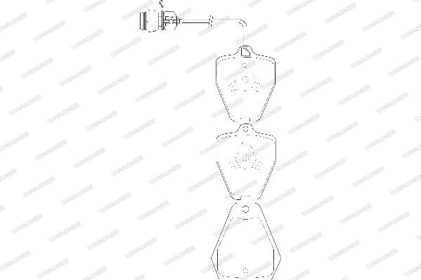 WAGNER Комплект тормозных колодок, дисковый тормоз WBP21452A