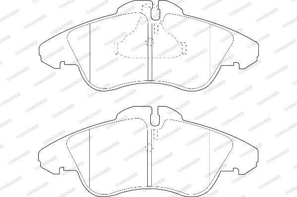 WAGNER Комплект тормозных колодок, дисковый тормоз WBP21576A