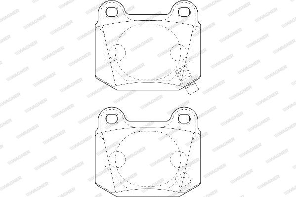 WAGNER Комплект тормозных колодок, дисковый тормоз WBP21580A