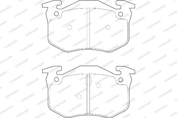 WAGNER Комплект тормозных колодок, дисковый тормоз WBP21600A