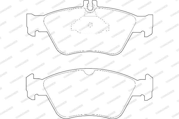 WAGNER Комплект тормозных колодок, дисковый тормоз WBP21664A